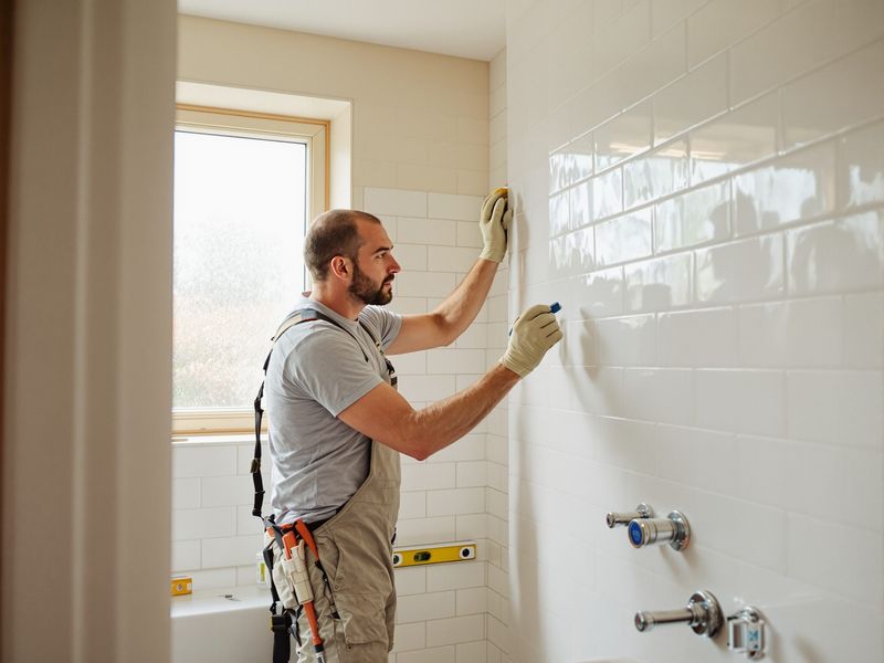 Badkamerrenovatie in uitvoering