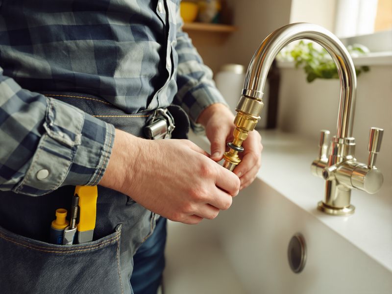 Klein onderhoud — kraan repareren